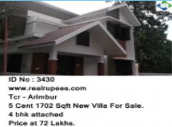 Villa  Arimboor,Thrissur